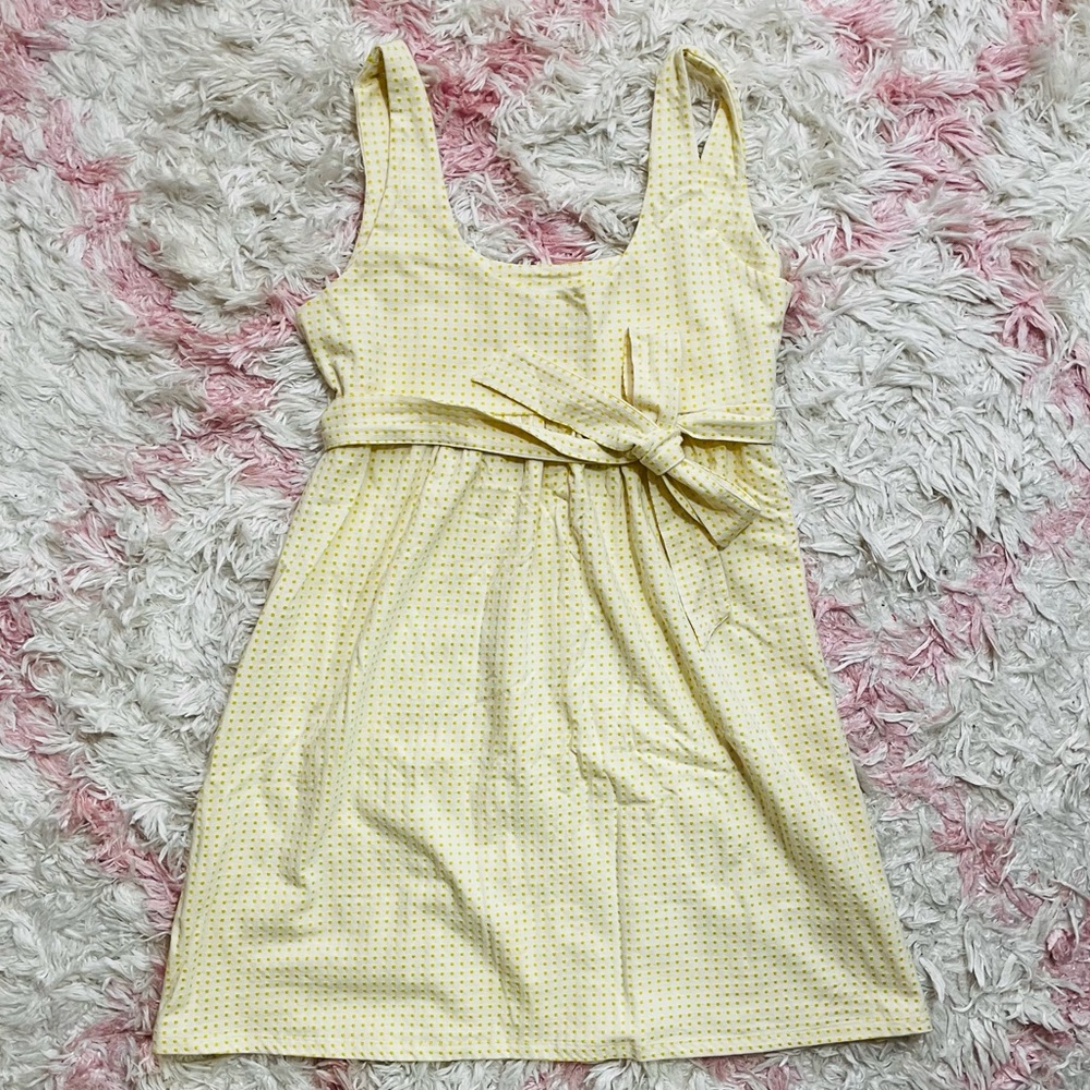 Yellow dotted babydoll top